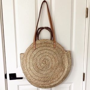 XL street level straw tote